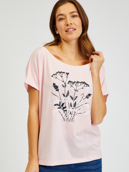 Sam 73 Tricou imprimat roz deschis pentru femei SAM73 Circinus