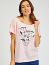 Sam 73 Tricou imprimat roz deschis pentru femei SAM73 Circinus