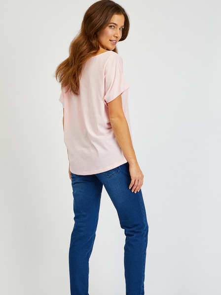 Sam 73 Tricou imprimat roz deschis pentru femei SAM73 Circinus