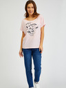 Sam 73 Tricou imprimat roz deschis pentru femei SAM73 Circinus