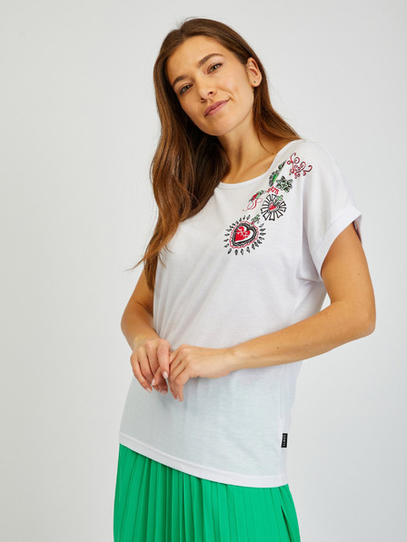 Sam 73 Tricou imprimat alb pentru femei SAM73 Bootes