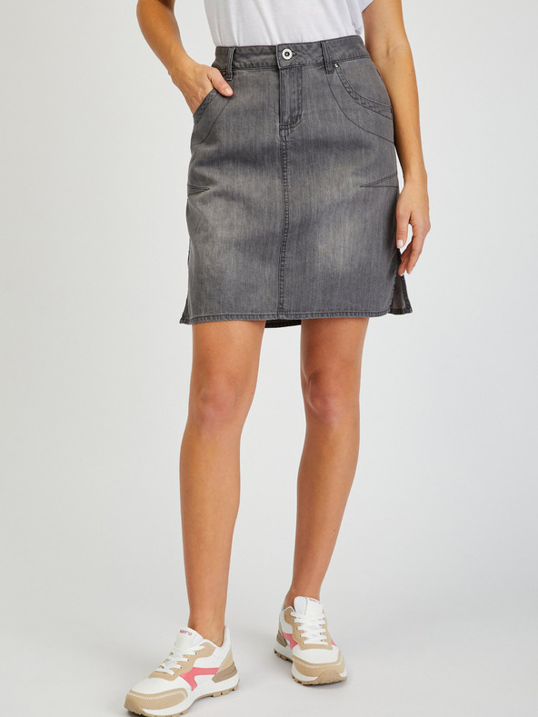 Sam 73 Fustă din denim gri pentru femei SAM73 Gemini