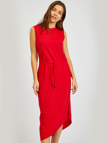 Sam 73 Rochie basic asimetrică roșie pentru femei SAM73 Antlia