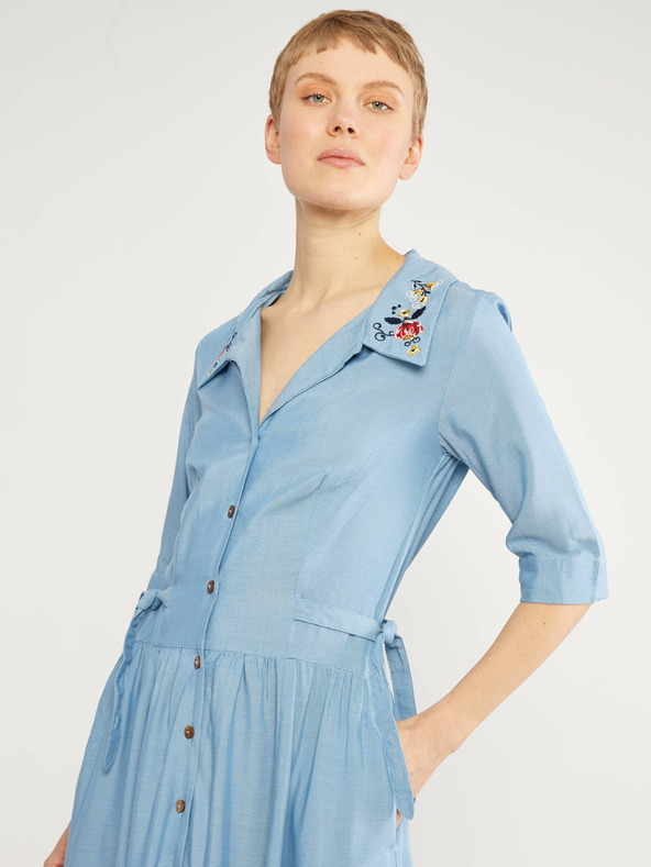 Blutsgeschwister Rochie cămașă albastru deschis pentru femei Blutsgeschwister