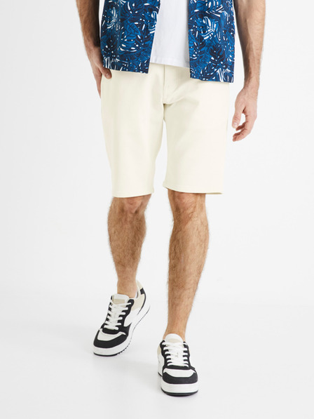 Celio Pantaloni scurți din denim crem pentru bărbați Celio Doknitbm