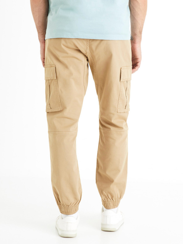 Celio Pantaloni cargo bej pentru bărbați Celio Docar