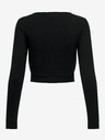 ONLY Tricou negru pentru femei cu fante ONLY Nikita