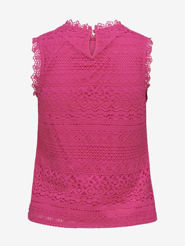 ONLY Top de damă roz închis cu dantelă ONLY Evie