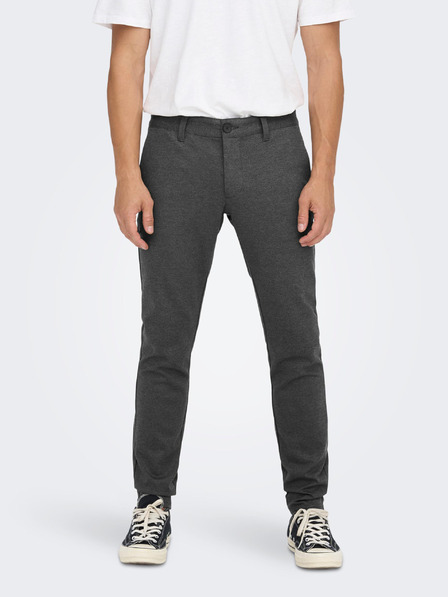 ONLY & SONS Pantaloni chino pentru bărbați gri închis ONLY & SONS Mark