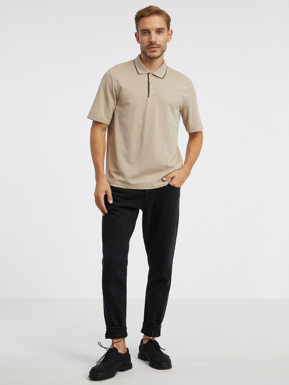 Jack & Jones Tricou polo pentru bărbați Jack & Jones Blamatt bej