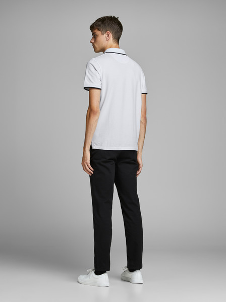 Jack & Jones Tricou polo alb pentru bărbați Jack & Jones Paulos