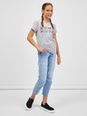 Sam 73 Tricou pentru fete gri deschis cu dungi SAM 73 Axill