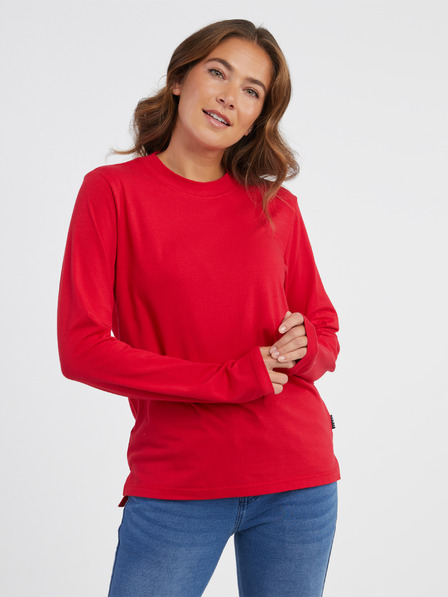 Sam 73 Tricou roșu cu mânecă lungă pentru femei SAM 73 Zira