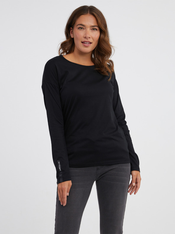 Sam 73 Tricou negru cu mânecă lungă pentru femei SAM 73 Patty