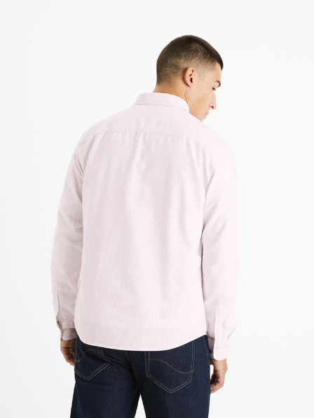 Celio Cămașă bărbătească roz cu dungi Celio Caoxfordy