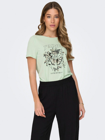ONLY Tricou verde deschis pentru femei ONLY Free