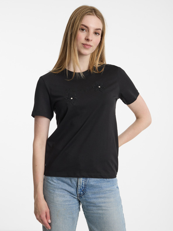 ONLY Tricou negru pentru femei ONLY Cami