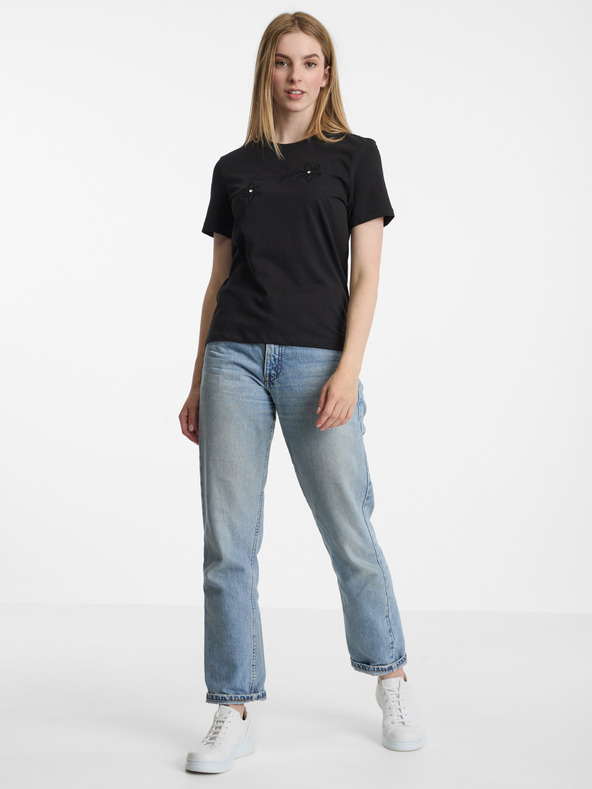 ONLY Tricou negru pentru femei ONLY Cami