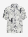 Jack & Jones Cămașă cu mânecă scurtă cu model pentru bărbați, albă și gri Jack & Jones Guru