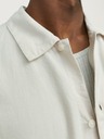 Jack & Jones Cămașă din in cu mânecă scurtă, crem, pentru bărbați Jack & Jones Faro