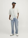Jack & Jones Cămașă din in cu mânecă scurtă, crem, pentru bărbați Jack & Jones Faro
