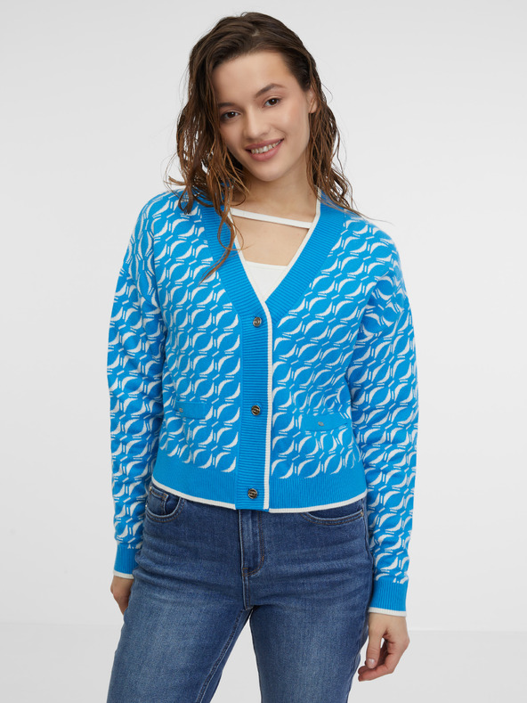 Orsay Cardigan tricot cu model albastru pentru femei ORSAY