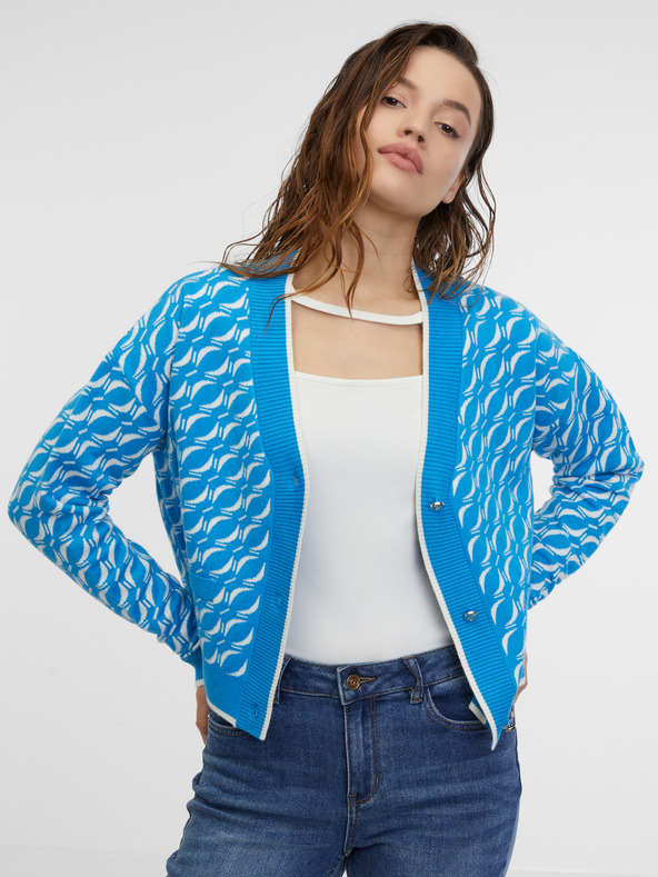 Orsay Cardigan tricot cu model albastru pentru femei ORSAY