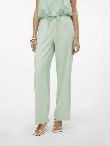 Vero Moda Pantaloni largi verde deschis pentru femei de la VERO MODA Carmen
