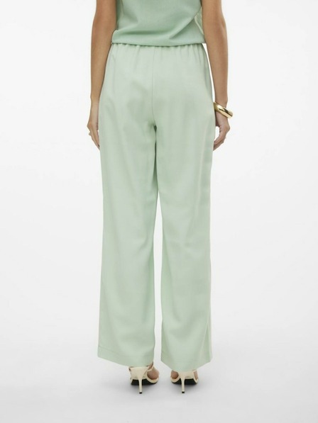Vero Moda Pantaloni largi verde deschis pentru femei de la VERO MODA Carmen