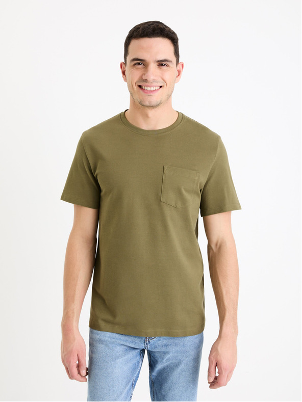 Celio Tricou basic bărbați kaki Celio Gepik