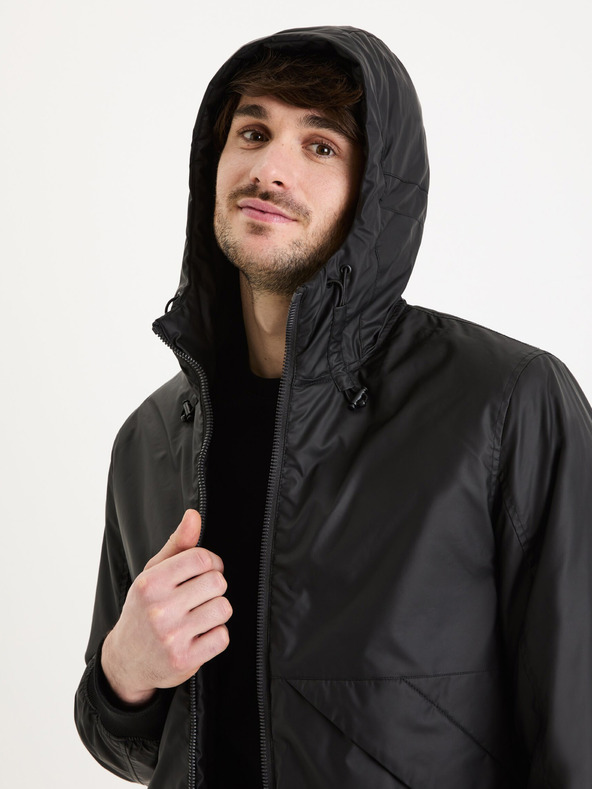 Celio Geacă neagră pentru bărbați Celio Guhoodie