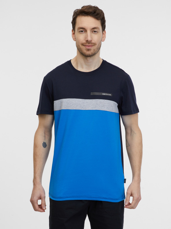Sam 73 Tricou albastru și negru pentru bărbați SAM 73 Ernesto