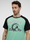 Sam 73 Tricou negru și verde pentru bărbați SAM 73 Esteban