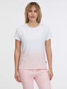 Sam 73 Tricou de damă roz și alb SAM 73 Dolores