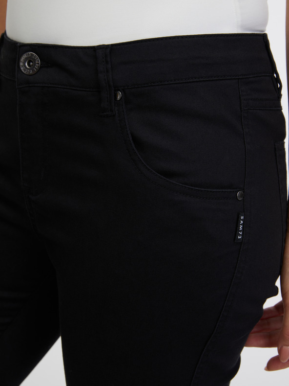 Sam 73 Blugi negri trei sferturi slim fit pentru femei SAM 73 Amara