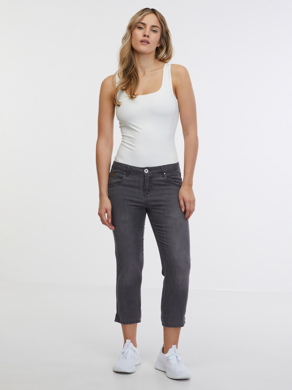 Sam 73 Blugi trei sferturi cu croială dreaptă pentru femei, gri SAM 73 Antonella