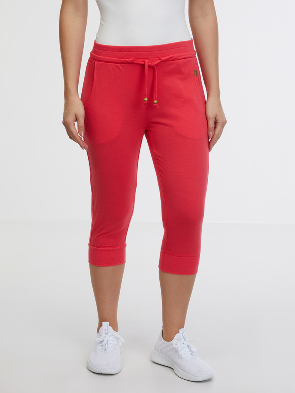 Sam 73 Pantaloni scurți trei sferturi de culoare corai pentru femei SAM 73 Camila