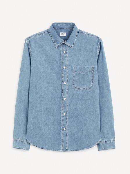 Celio Cămașă din denim albastru pentru bărbați Celio Gagusti1