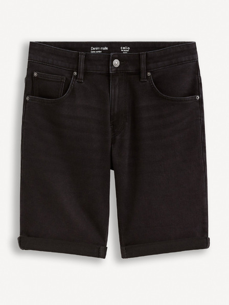 Celio Pantaloni scurți din denim negri pentru bărbați Celio Boknitbm