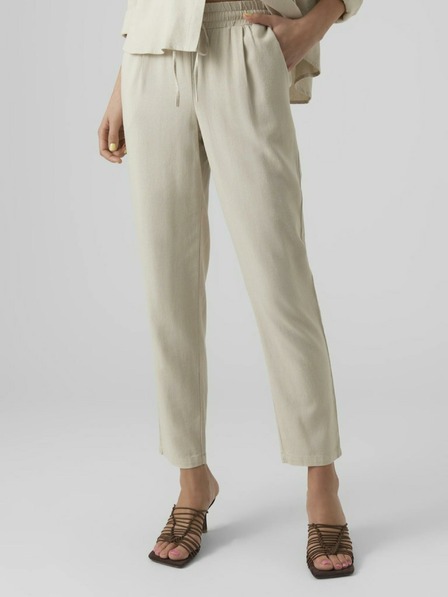 Vero Moda Pantaloni bej cu in pentru femei VERO MODA Jesmilo