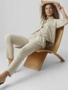 Vero Moda Pantaloni bej cu in pentru femei VERO MODA Jesmilo