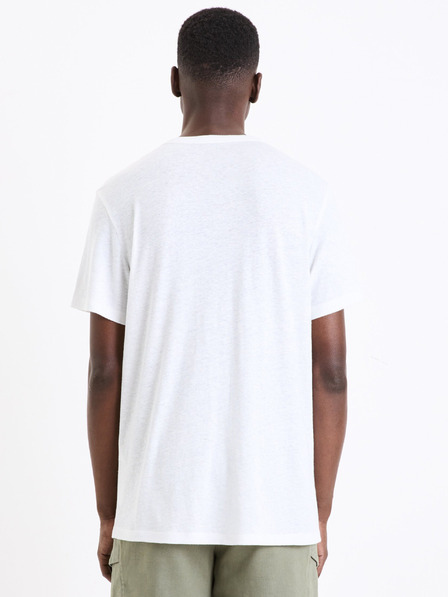 Celio Tricou cu nasturi alb pentru bărbați Celio Geliney