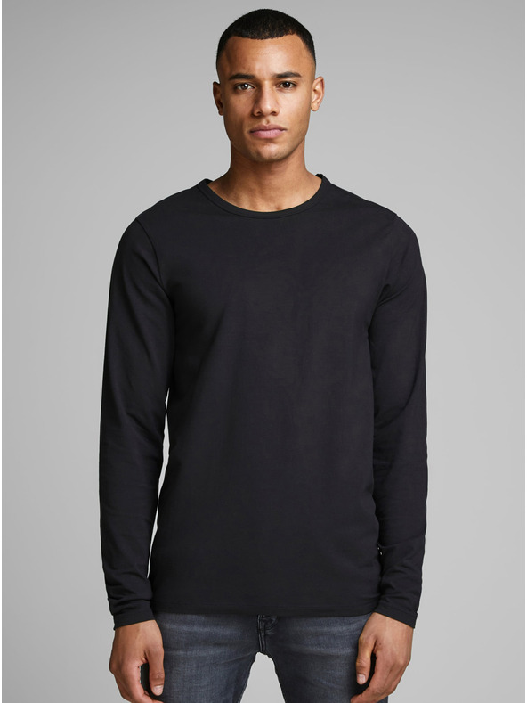 Jack & Jones Tricou de bază Jack & Jones negru pentru bărbați