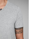Jack & Jones Tricou Jack & Jones Basic cu dungi gri deschis