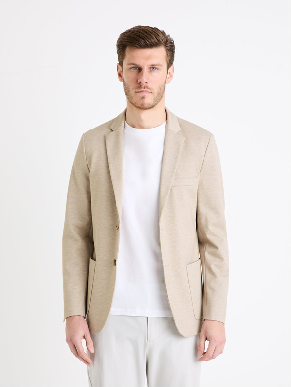 Celio Jachetă costum bărbătesc bej Celio Bujess
