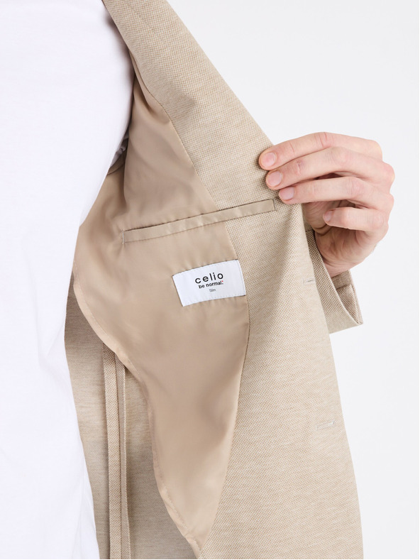 Celio Jachetă costum bărbătesc bej Celio Bujess