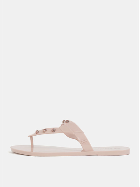 Zaxy Flip flops roz deschis cu detalii aurii Zaxy Spike