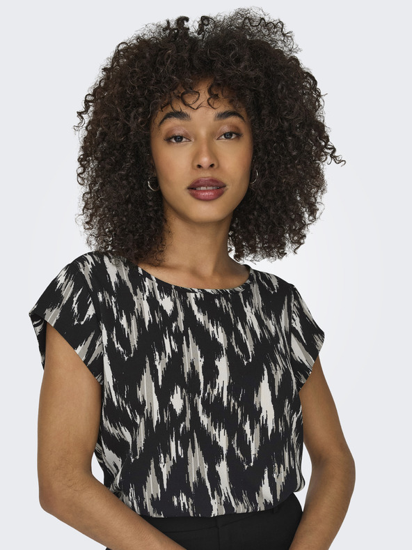 ONLY Bluză cu model bej și negru pentru femei ONLY Vic