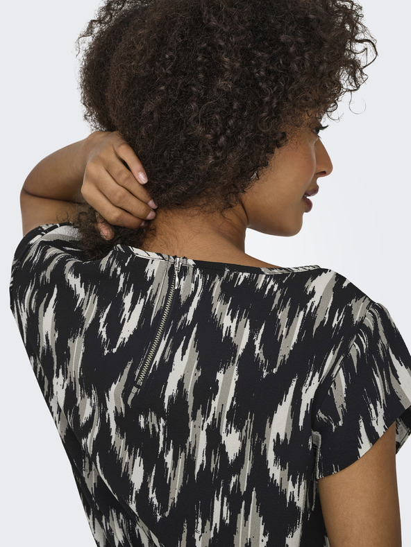 ONLY Bluză cu model bej și negru pentru femei ONLY Vic