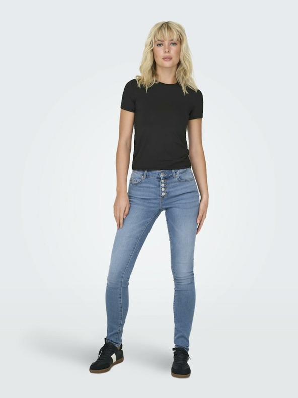 ONLY Tricou de bază negru pentru femei ONLY Lea